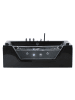 Beliani Whirlpool Badewannen SAMANA in Schwarz - (W) 71 x (H) 55 x (L) 153 cm