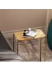 CALICOSY Beistelltisch JAMIE in Gold/Holz - (W) 40  x (H) 56  x (L) 26  cm