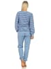 NORMANN Frottee Pyjama langarm Schlafanzug Bündchen Streifen - 70519 in hellblau