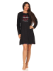 NORMANN Nachthemd Bigshirt - 49227 in schwarz