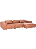 Beliani Ecksofa BRANDE in Braun - (W) 184 x (H) 70 x (L) 368 cm
