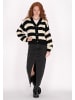 DreiMaster Vintage Damen Cardigan in Schwarz Creme Streifen