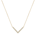 Elli Halskette 925 Sterling Silber Dreieck, Geo, V-Kette in Gold