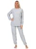 NORMANN Frottee Schlafanzug Homewear Loungewearr Sternen - 81708 in grau