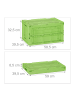 relaxdays 4x Klappbox in Grün - (B)58,5 x (H)32,5 x (T)39,5 cm