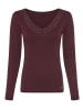 Laura Scott Longsleeve in schwarz + bordeaux