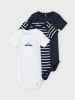 name it Jungen Baby-Bodys im 3er-Pack Auto Motiv in Blau