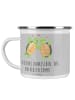 Mr. & Mrs. Panda Camping Emaille Tasse Gastgeschenke Dankeschön ... in Heather Grey