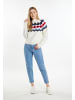 DreiMaster Maritim Damen Strickpullover in Wollweiss Mehrfarbig