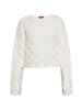 Swirly Damen Pullover in Weiss