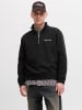 Jack & Jones Sweatshirt mit halbem Reißverschluss in Black