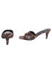 Ital-Design High-Heel Sandalette in Braun und Beige