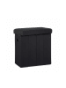 relaxdays Sitzhocker in Schwarz - (B)46 x (H)49,5 x (T)25,5 cm