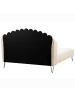 Beliani Doppelbett AMBILLOU in Beige/Schwarz - (W) 177 x (H) 126 x (L) 214 cm