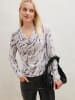 WITT WEIDEN Shirt in ecru-anthrazit-bedruckt