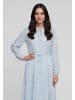 Usha Women Dress in blue offwhite
