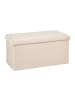 relaxdays Sitzbank in Creme - (B)77 x (H)38 x (T)39 cm