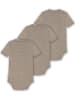 Normani Outdoor Sports 3er Set Baby Merino Kurzarmbody Multipack in Beige