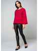 Alba Moda Bluse mit Perlenmotiv in rot