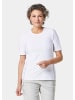 GOLDNER Kurzgröße:  Sport-Shirt mit Reflektoren in weiß