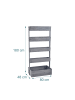 relaxdays Vertikalbeet in Grau - (B)80 x (H)180 x (T)48 cm