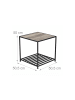 relaxdays Beistelltisch in Grau/ Schwarz- (B)50,5 x (H)50 x (T)50,5 cm