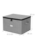 relaxdays 2 x Aufbewahrungsbox für Geschirr "Gläser" in Grau - (B)41,5 x (H)27 x (T)34 cm