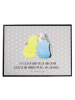 Mr. & Mrs. Panda Schreibtischunterlage Wellensittich Liebe mit S... in Grau Pastell