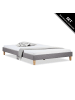 Homestyle4u Polsterbett mit Lattenrost 160x200 cm in Grau