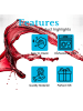 Intirilife Wein Glas Set 470 ml  Rotwein Weißwein Gläser in 6x Transparent