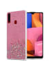 cadorabo Hülle für Samsung Galaxy A20s Glitter in Rosa mit Glitter
