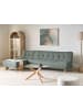 Beliani Ecksofa ALSTEN in Grün/Braun - (W) 258 x (H) 80 x (L) 161 cm rechtsseitig
