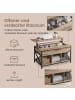 VASAGLE Couchtisch Daxton in Milchkaffee-Schwarz - (B)100 x (H)62 x (T)60 cm