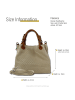 Florence Leder Handtasche, Umhängetasche Florence Tasche taupe, beige ca. 31cm