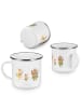 Mr. & Mrs. Panda Camping Emaille Tasse Waldtiere Aloha ohne Spruch in Weiß
