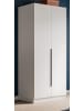 Inn.Furn Kleiderschrank weiß 2-türig 80 x 181 cm, Drehtürenschrank mit Kleiderstange