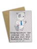 Mr. & Mrs. Panda Klappkarte Bürgermeister Freude mit Spruch in Grau Pastell