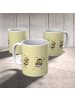 Mr. & Mrs. Panda Kindertasse Hummeln Kleeblatt ohne Spruch in Gelb Pastell