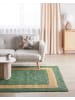 Beliani Geflochtener Teppich KARAKUYU in Grün/Beige - (W) 200 x (L) 300 cm