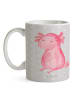 Mr. & Mrs. Panda Kaffeebecher Axolotl Niedlich ohne Spruch in Grau Pastell