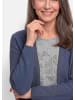 GOLDNER Kurzgröße:  Feinstrickjacke mit Schurwolle in rauchblau