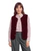 BETTY & CO Plüschweste mit Knöpfen in Fall Burgundy