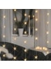 MARELIDA LED Lichtervorhang Sterne 50 leuchtende Sterne 90x200cm in transparent