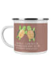 Mr. & Mrs. Panda Emaille Tasse 50. Hochzeitstag mit Spruch in Braun Pastell