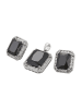 NAEMI Women Jewelry Set in Silver Black