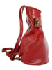 piké Cityrucksack echt Leder in rot