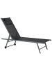 Beliani 2er-Set Gartenliege SORONI in Schwarz/Grau