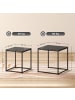 HOMCOM Couchtisch-Set-50L x 50B x 52H cm-Schwarz