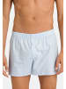 Hanro Boxershorts Fancy Woven in Blau / hellblau