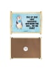 Mr. & Mrs. Panda Dekotablett Pinguin Lolli mit Spruch in Eisblau
